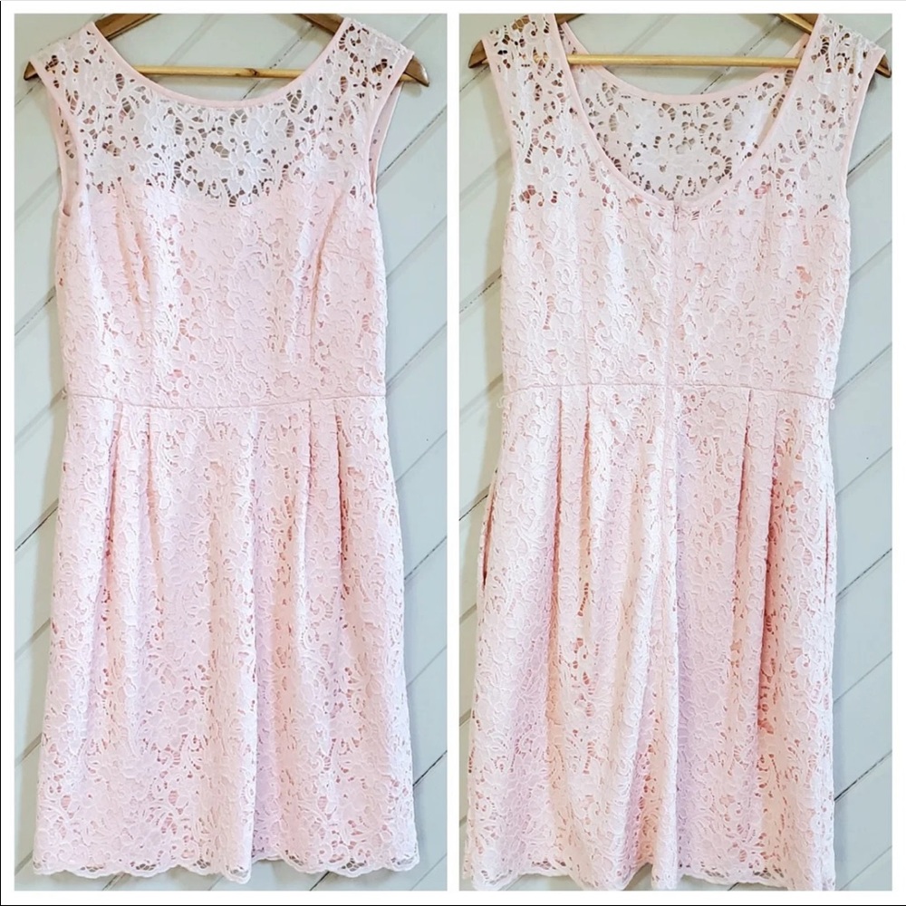 Pink lace  White House black market dress size 6